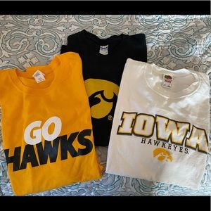 Set of Iowa Hawkeyes shirts